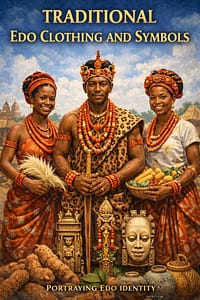 Traditional Edo clothing and symbols